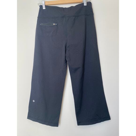Lululemon The Still Cropped Wide-Leg Pants with draw string closure Women's sz 6 - Picture 5 of 9